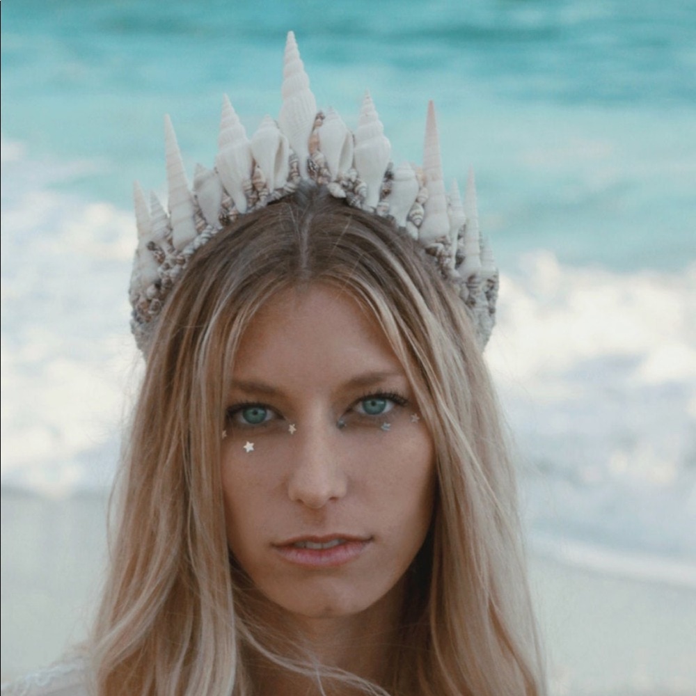 Handmade mermaid shell crown